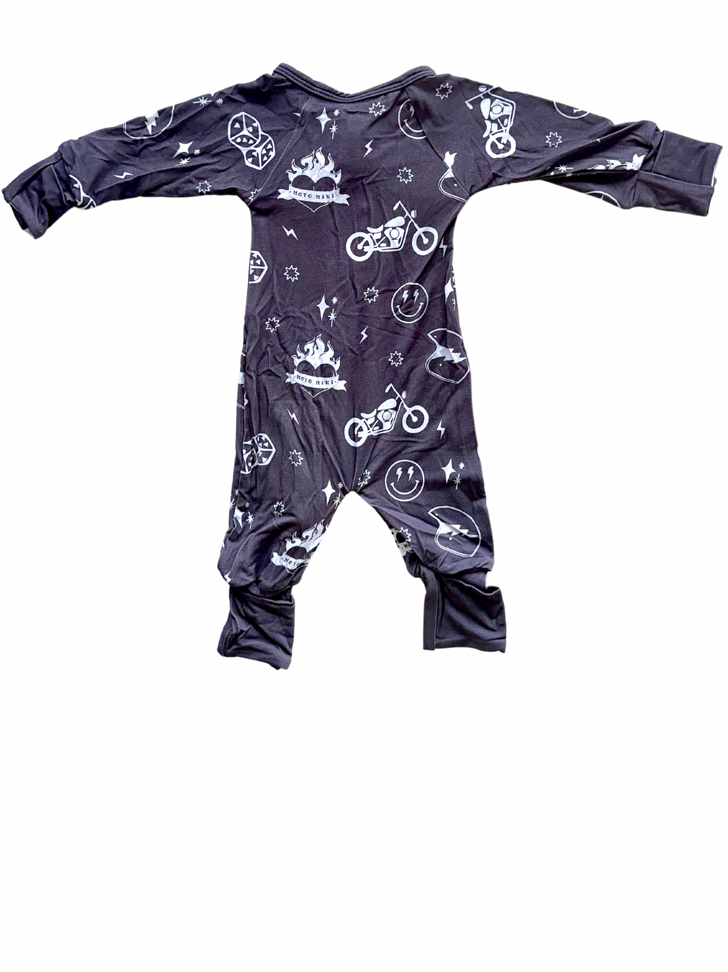 Moto Mini Zip Romper