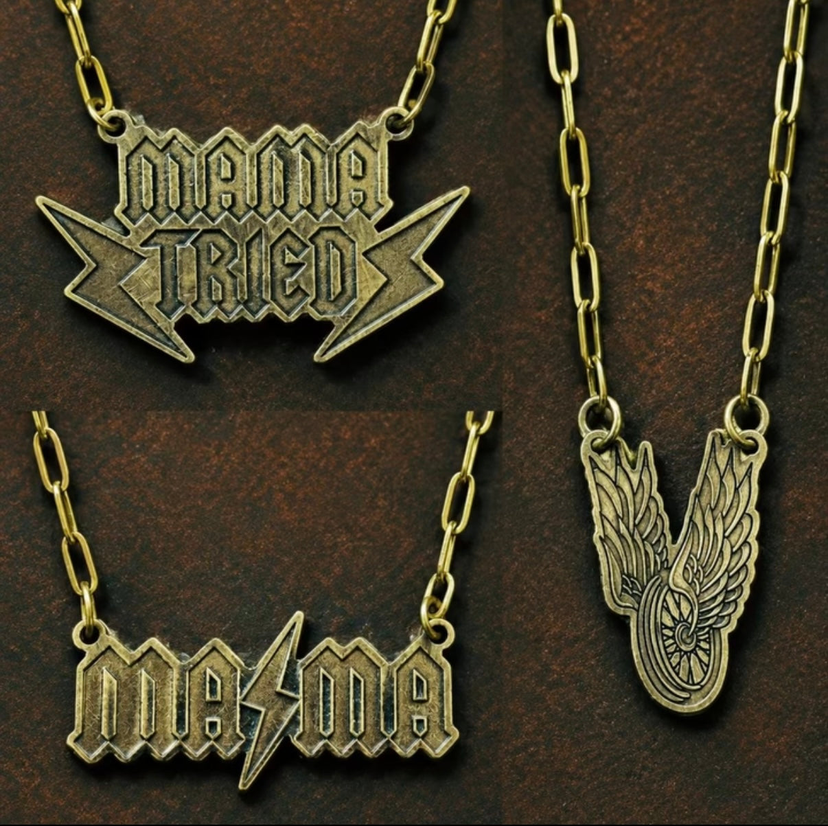 MA⚡️MA Brass Necklace - The Glass Scorpion x Moto Mama - Born Free Collab