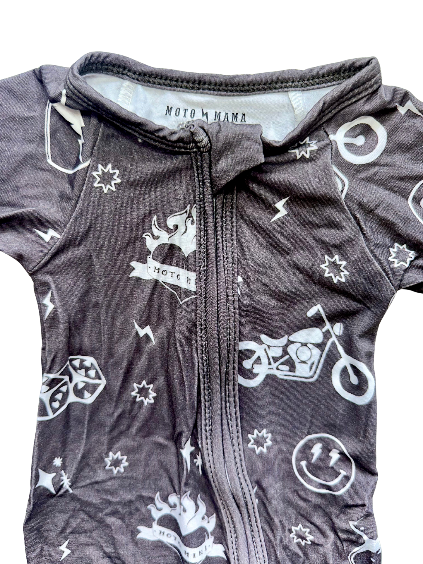 Moto Mini Zip Romper