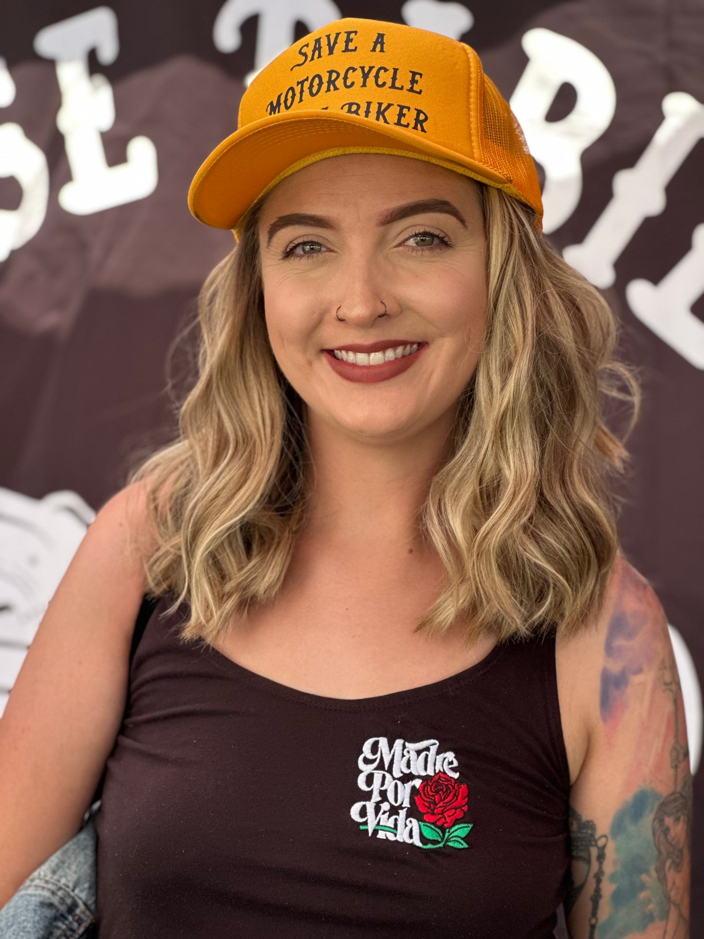 Save a Motorcycle Ride a Biker Trucker Hat