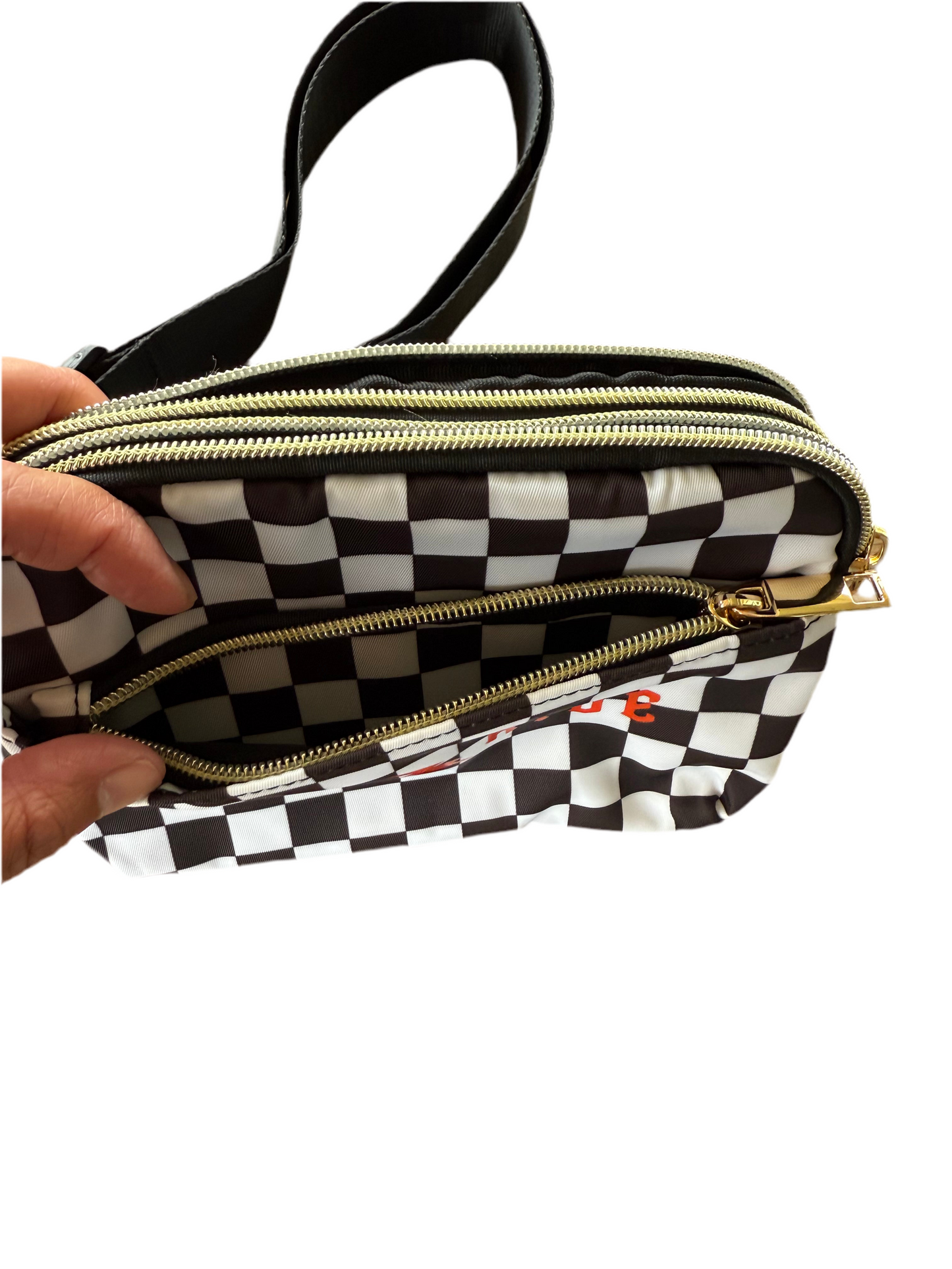 Let’s Ride Checkered Belt Bag