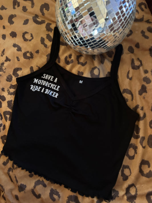 Black  Crop Tank