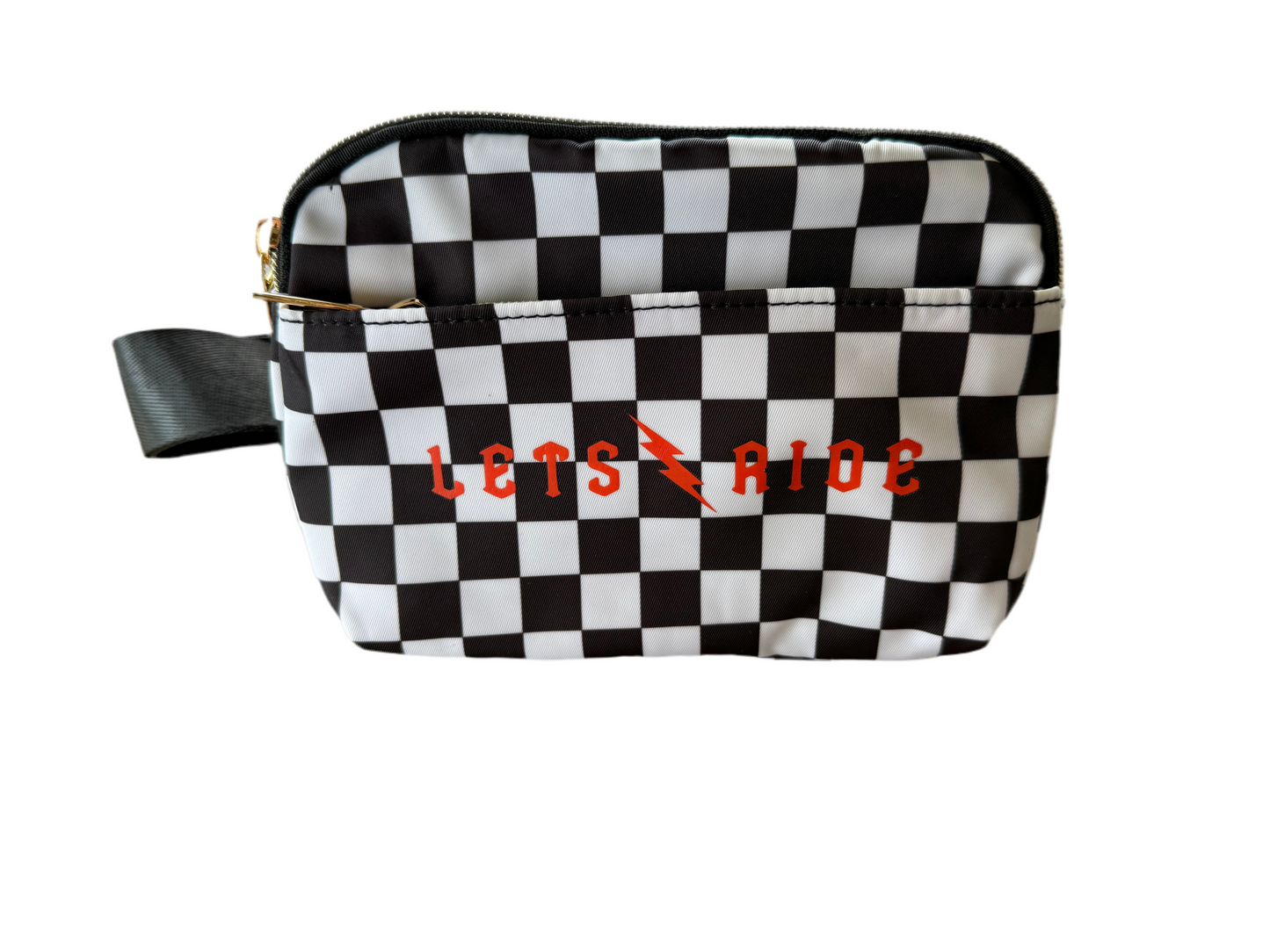 Let’s Ride Checkered Belt Bag