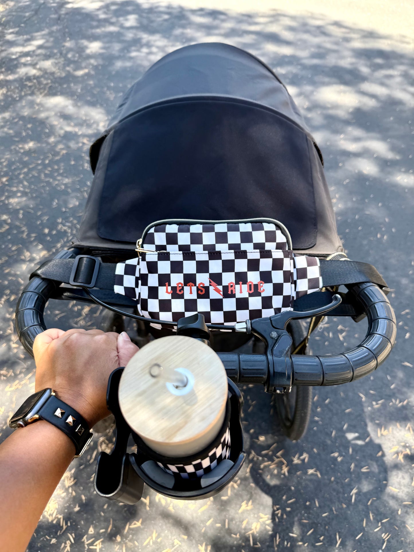 Let’s Ride Checkered Belt Bag
