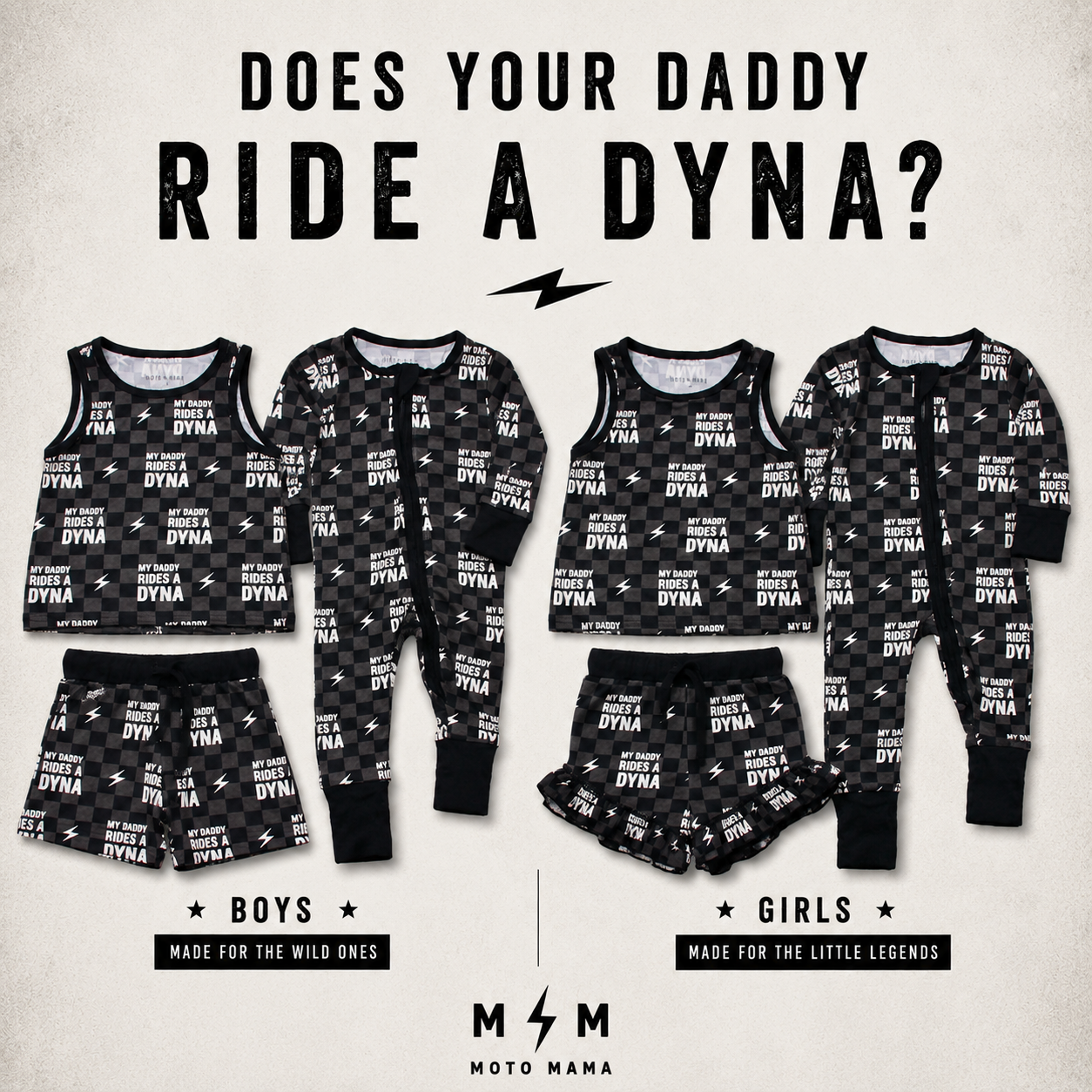 My Daddy Rides a Dyna Ruffle Short Set