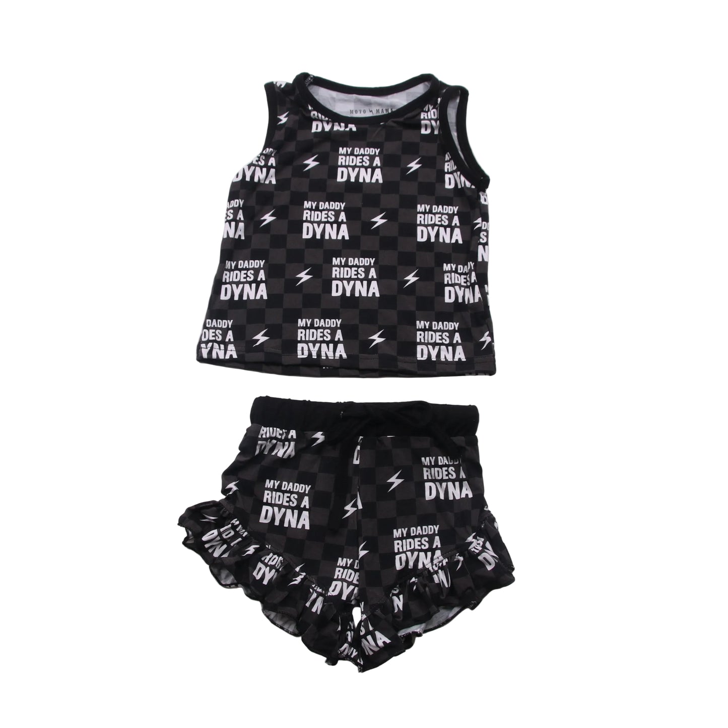 My Daddy Rides a Dyna Ruffle Short Set