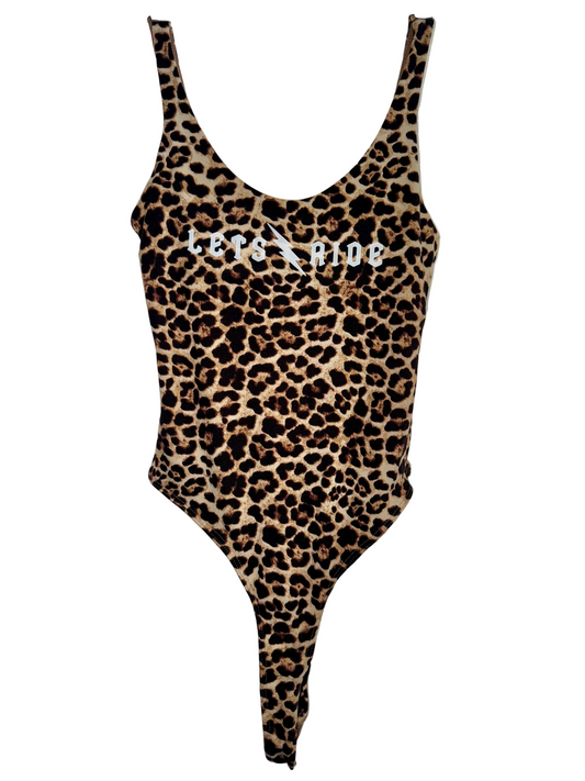 "Lets Ride" Leopard Bodysuit