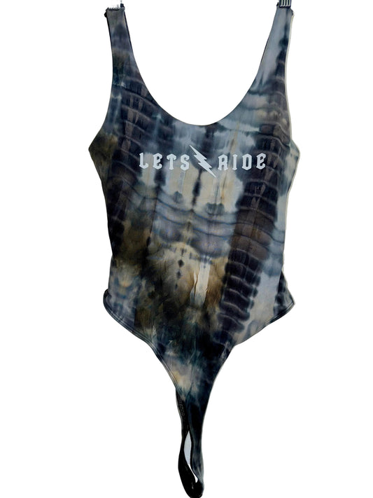 "Lets Ride" Tie Dye Bodsuit
